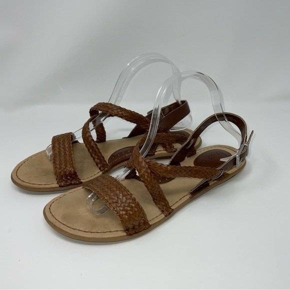 b.o.c. Dena Leather Sandals Brown Size9 - Picture 2 of 7